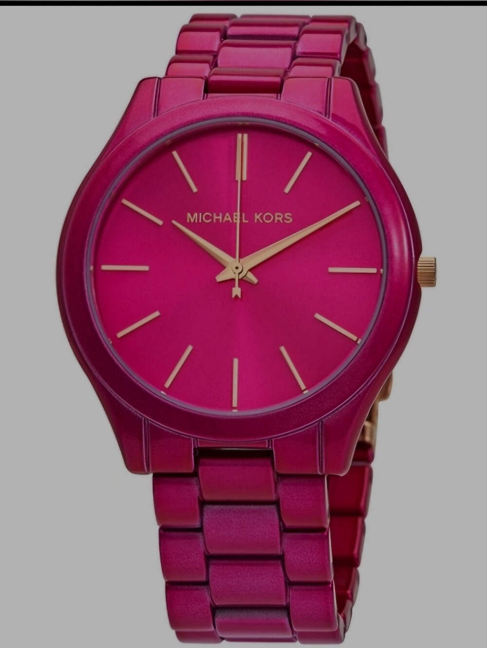 Michael Kors Slim Runway Quartz Pink Dial Ladies Watch MK4414.